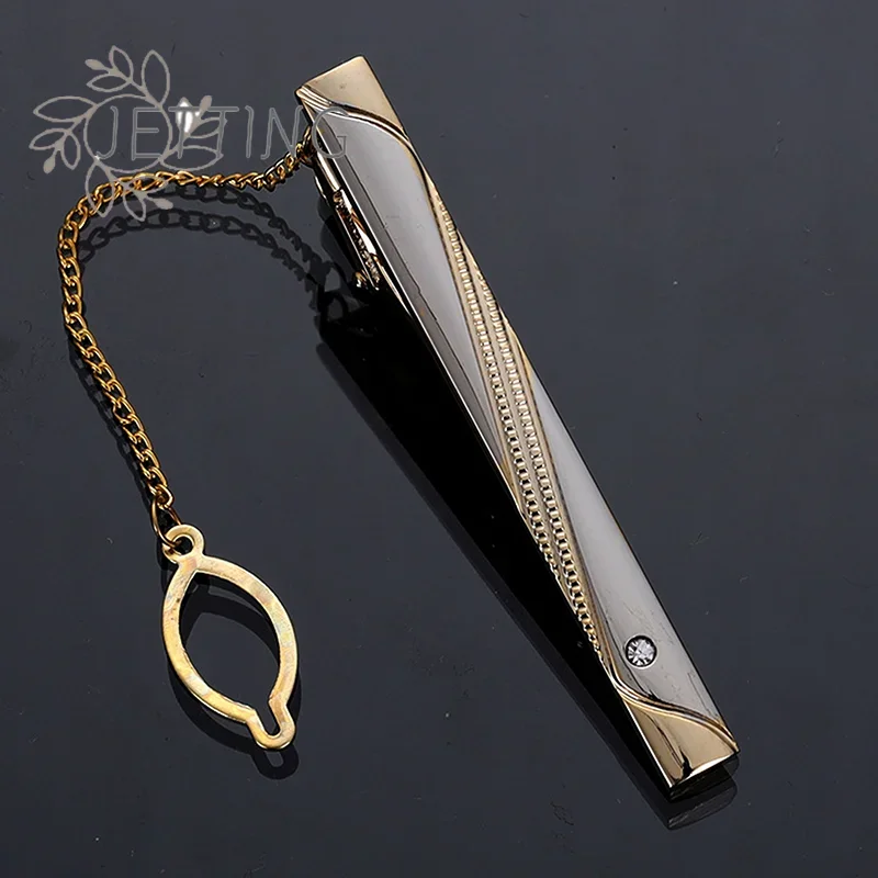 Tie Bar Clip - Hot Metal Simple Necktie Buckle Gold