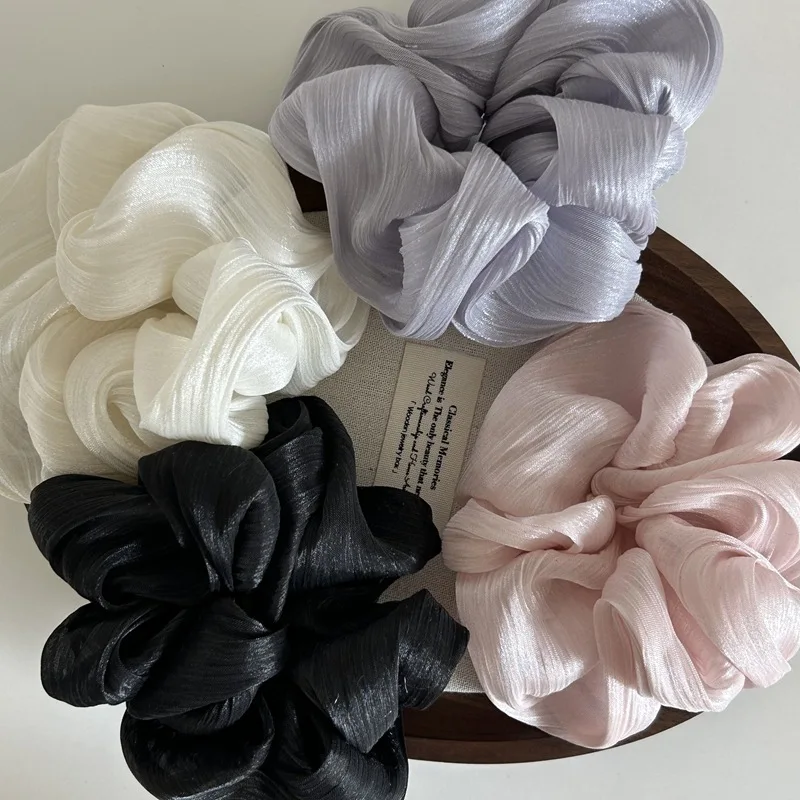 Tie Bar Clip - Korean Fashion Glossy Chiffon Gauze Hair