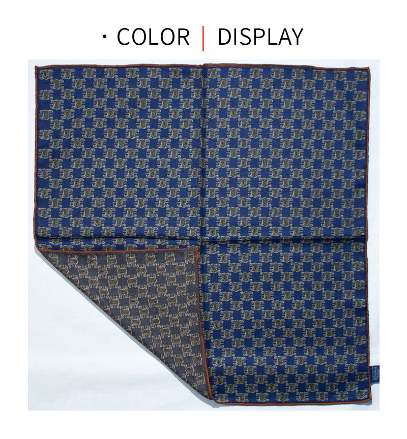 Monogrammed Handkerchief - Warm Double-Sided Monogram Print Scarf 65x65cm