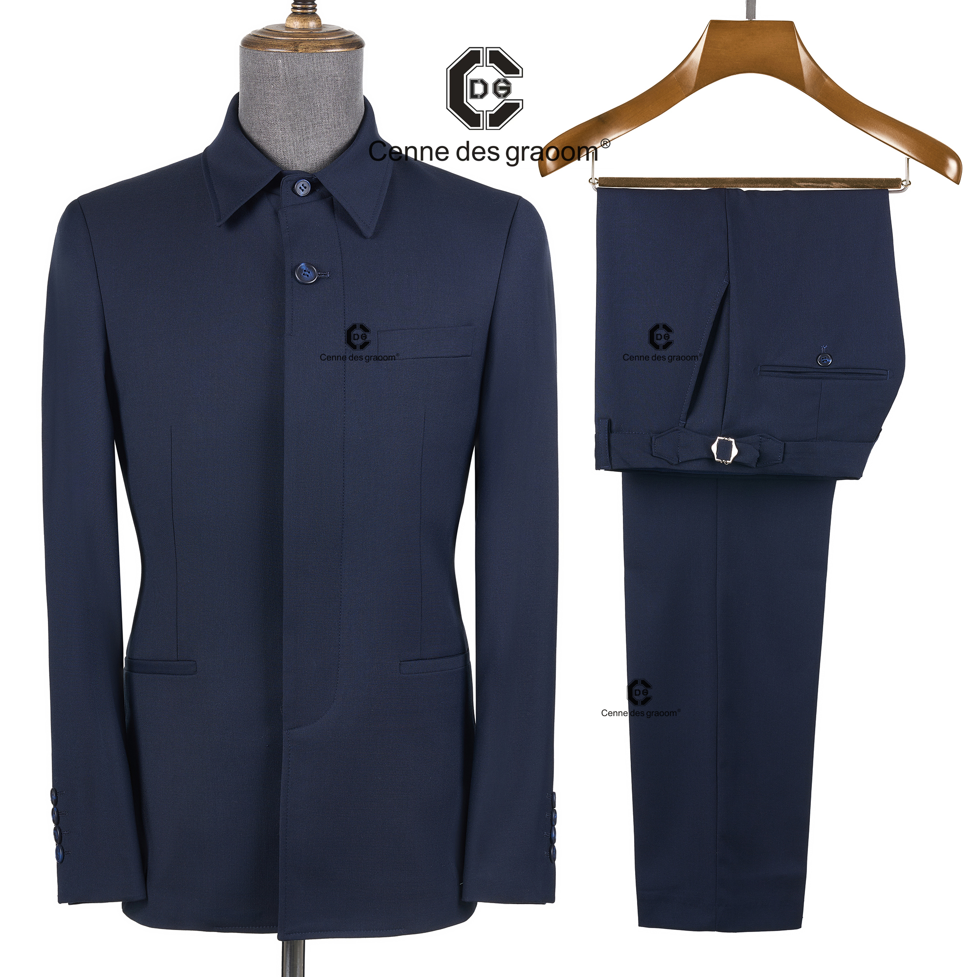 Men Formal Wear Pants - Cenne Des Graoom 2026 Navy Blue