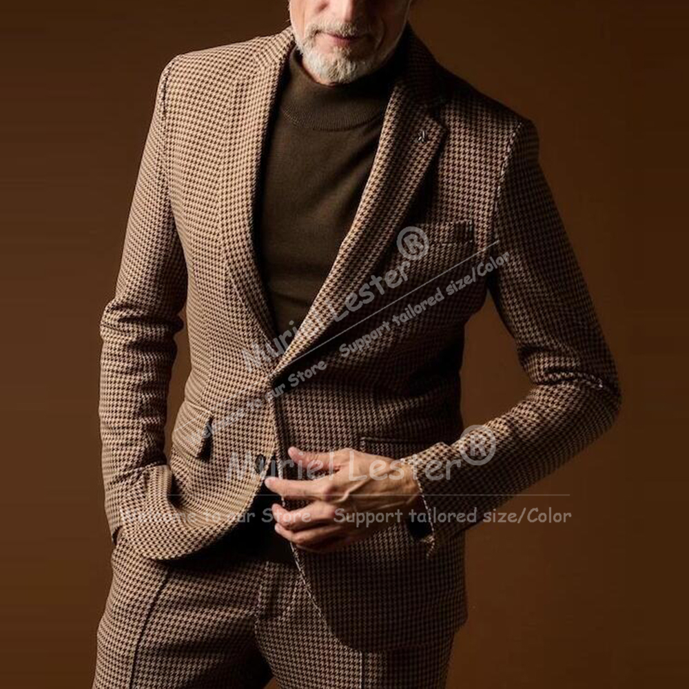 Men Formal Wear Pants - Vintage Suits Men 2 Piece Sets
