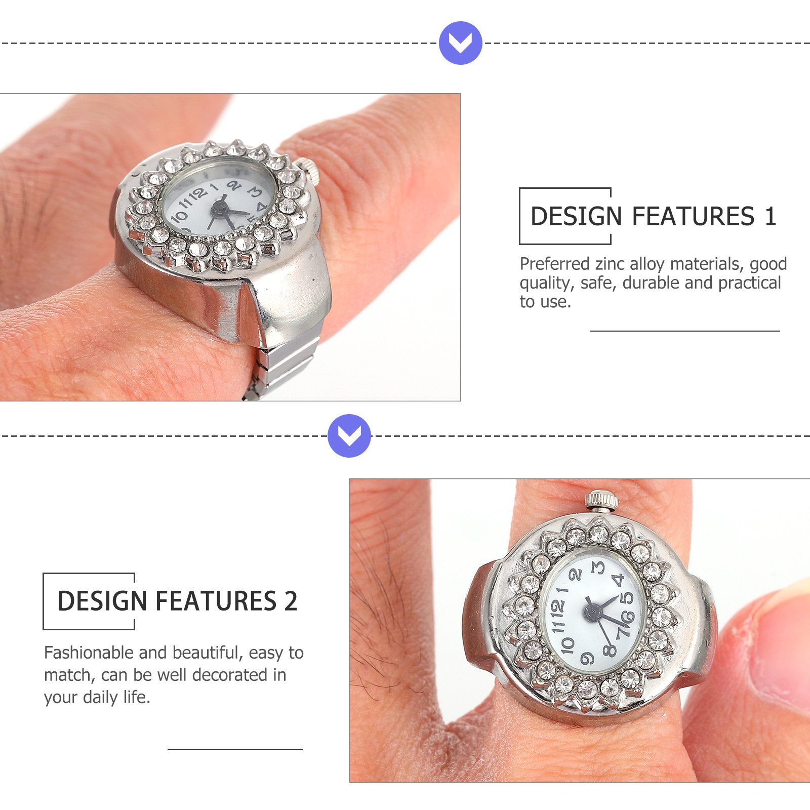 Diamond Finger Ring Watch Eleg - Men'S Formal Wear Watches のレビューと価格