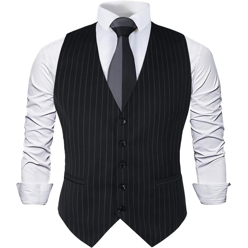 Mens Pinstripe Business Suit V - Men Formal Wear Dress のレビューと価格