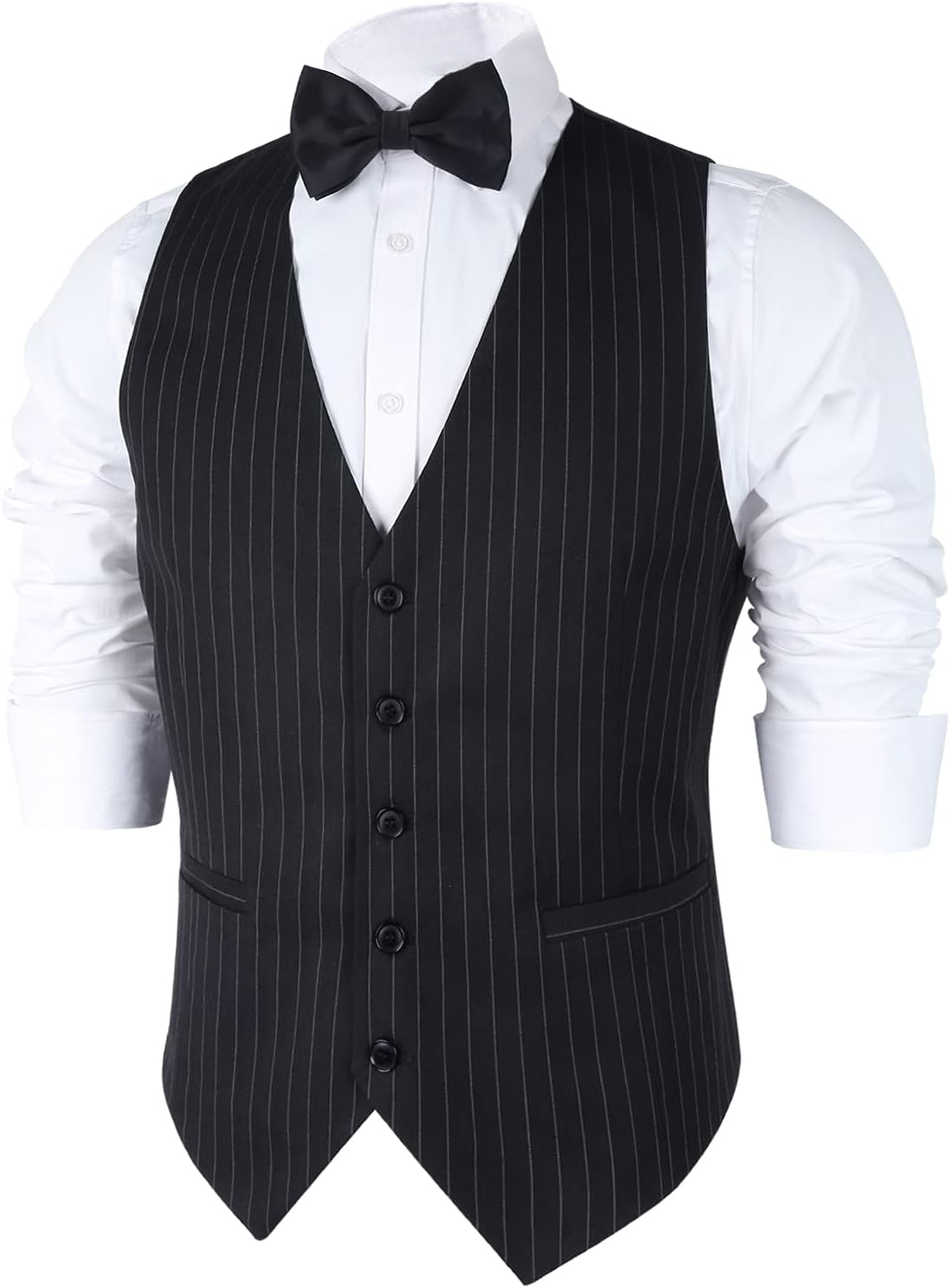 Mens Pinstripe Business Suit V - Men Formal Wear Dress のレビューと価格