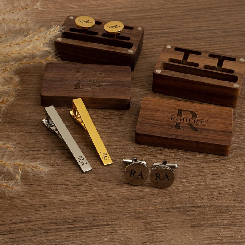 Personalized Groomsmen Cufflin - Tie Bar Clip のレビューと価格