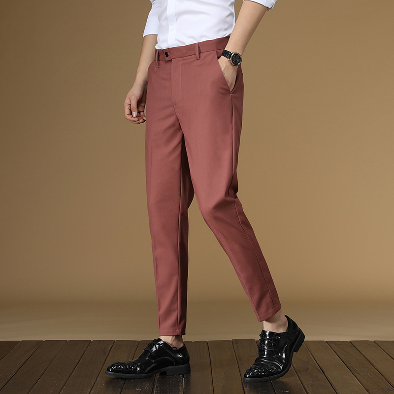 Summer Suit Pants Men Red Blac - Men Formal Wear Dress のレビューと価格