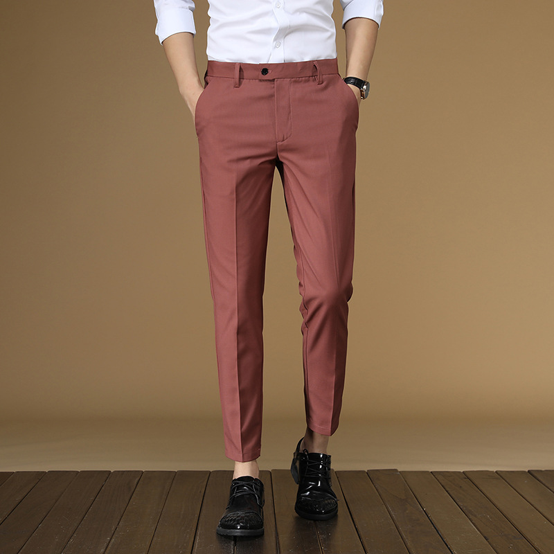 Summer Suit Pants Men Red Blac - Men Formal Wear Dress のレビューと価格