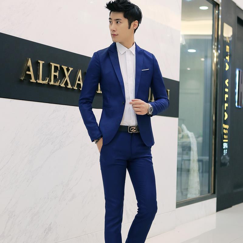 Men's Stylish Suit Set Slim Fi - Men'S Urban Formal Wear のレビューと価格