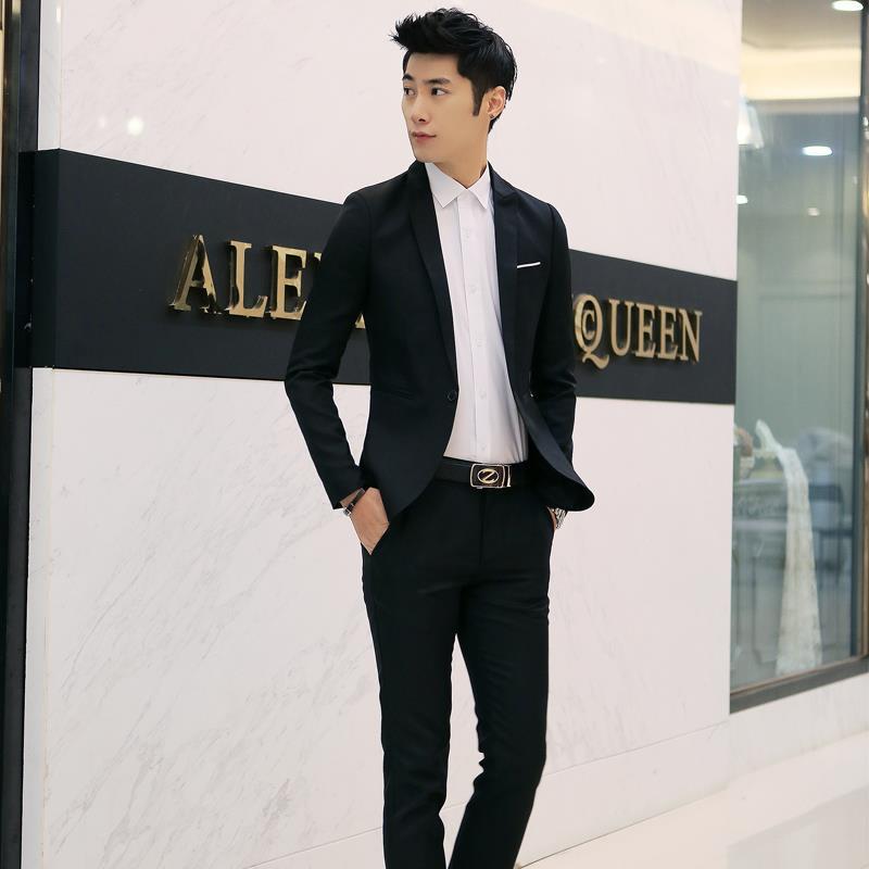 Men's Stylish Suit Set Slim Fi - Men'S Urban Formal Wear のレビューと価格