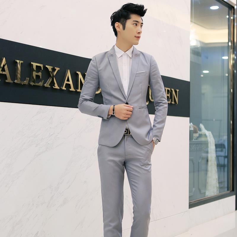 Men's Stylish Suit Set Slim Fi - Men'S Urban Formal Wear のレビューと価格