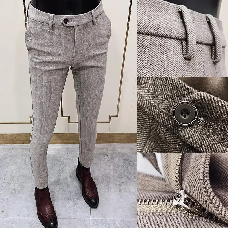 Autumn Winter Thickened Woolen - Men Formal Wear Dress のレビューと価格