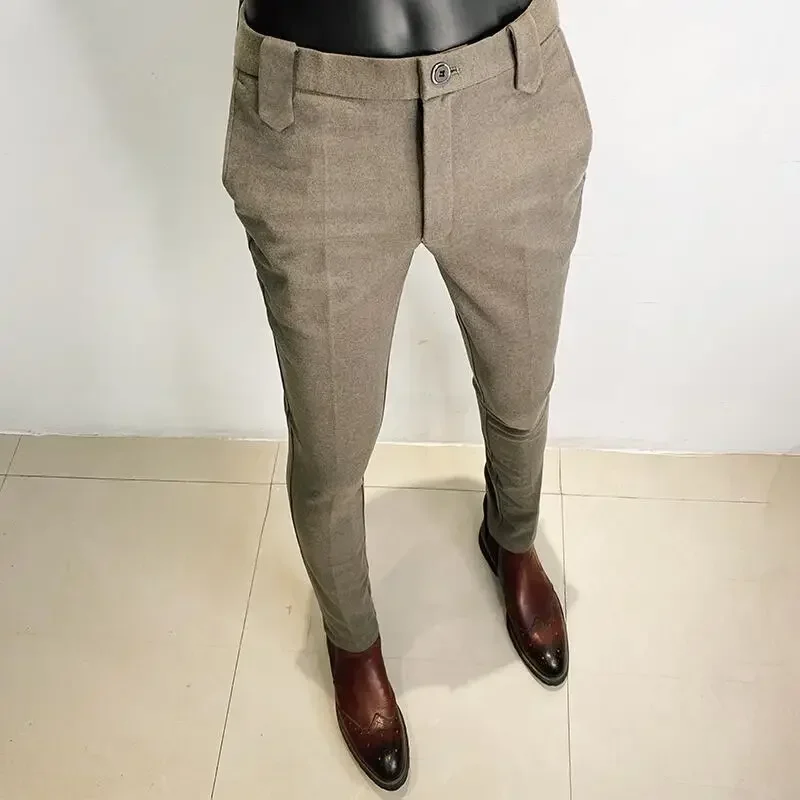 Autumn Winter Thickened Woolen - Men Formal Wear Dress のレビューと価格