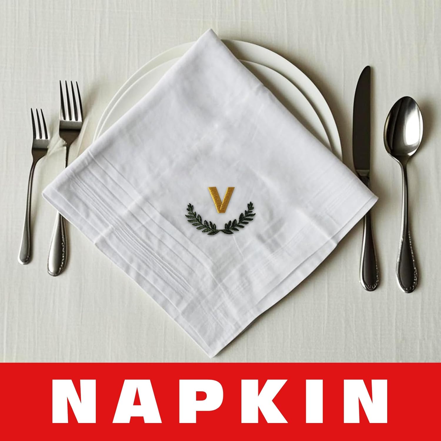 3 Men's Cotton Handkerchiefs w - Monogrammed Handkerchief のレビューと価格