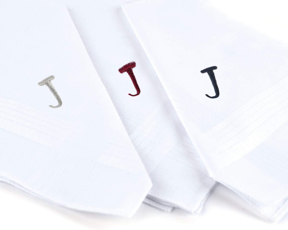 Men's Cotton Handkerchiefs, 3- - Monogrammed Handkerchief のレビューと価格