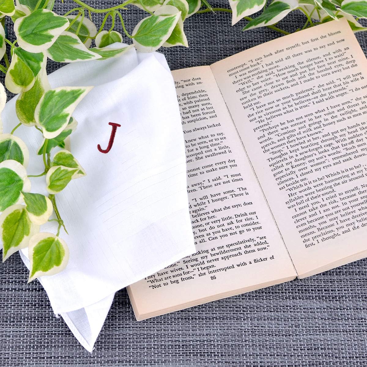 Men's Cotton Handkerchiefs, 3- - Monogrammed Handkerchief のレビューと価格