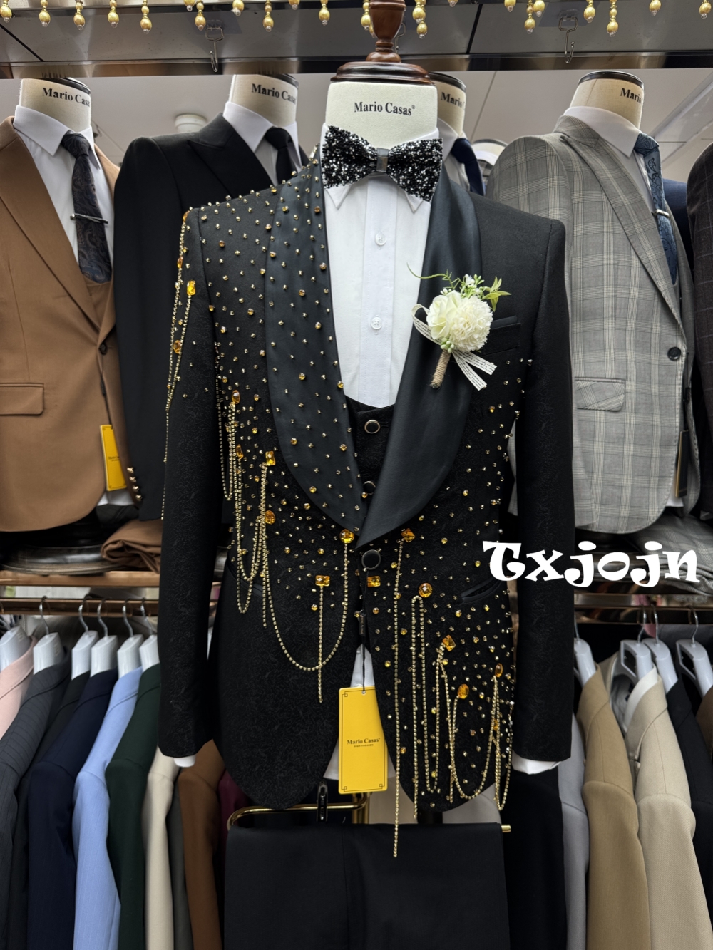 New Golden Beaded Tassel Suit  - Men Formal Wear Pants のレビューと価格