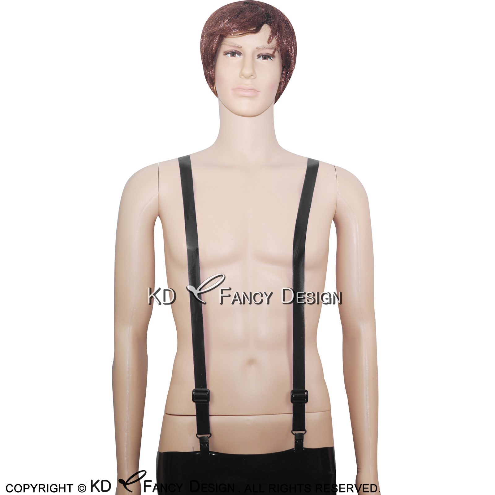 Black Sexy Rubber Latex Suspen - Tie Bar Clip のレビューと価格