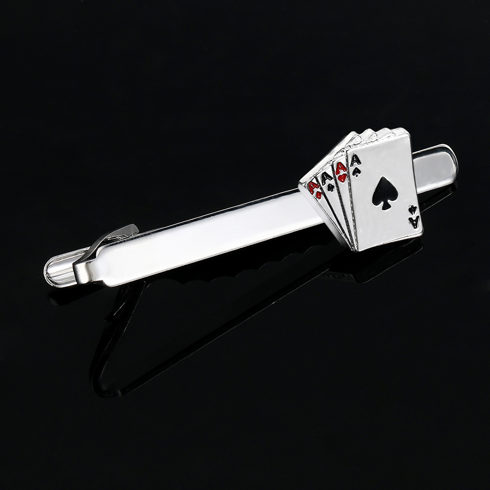 Men's Creative Poker Card Tie  - Tie Bar Clip のレビューと価格