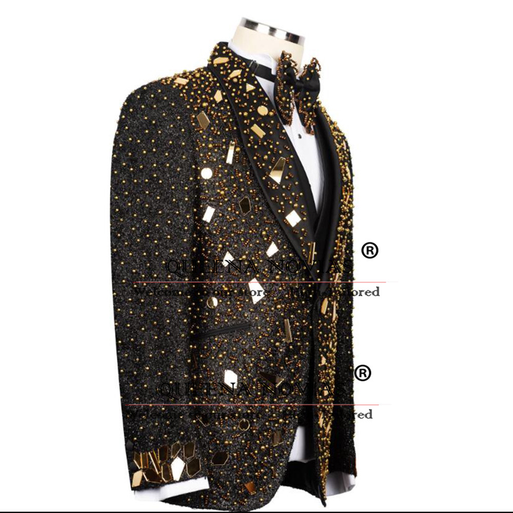 Sparkly Crystals Beading Suit  - Men'S Formal Wear For Reception のレビューと価格
