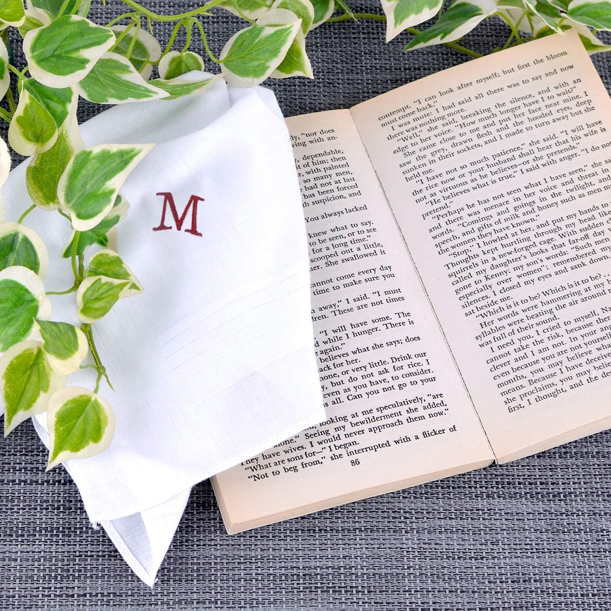 Men's Cotton Handkerchief 3-Pi - Monogrammed Handkerchief のレビューと価格