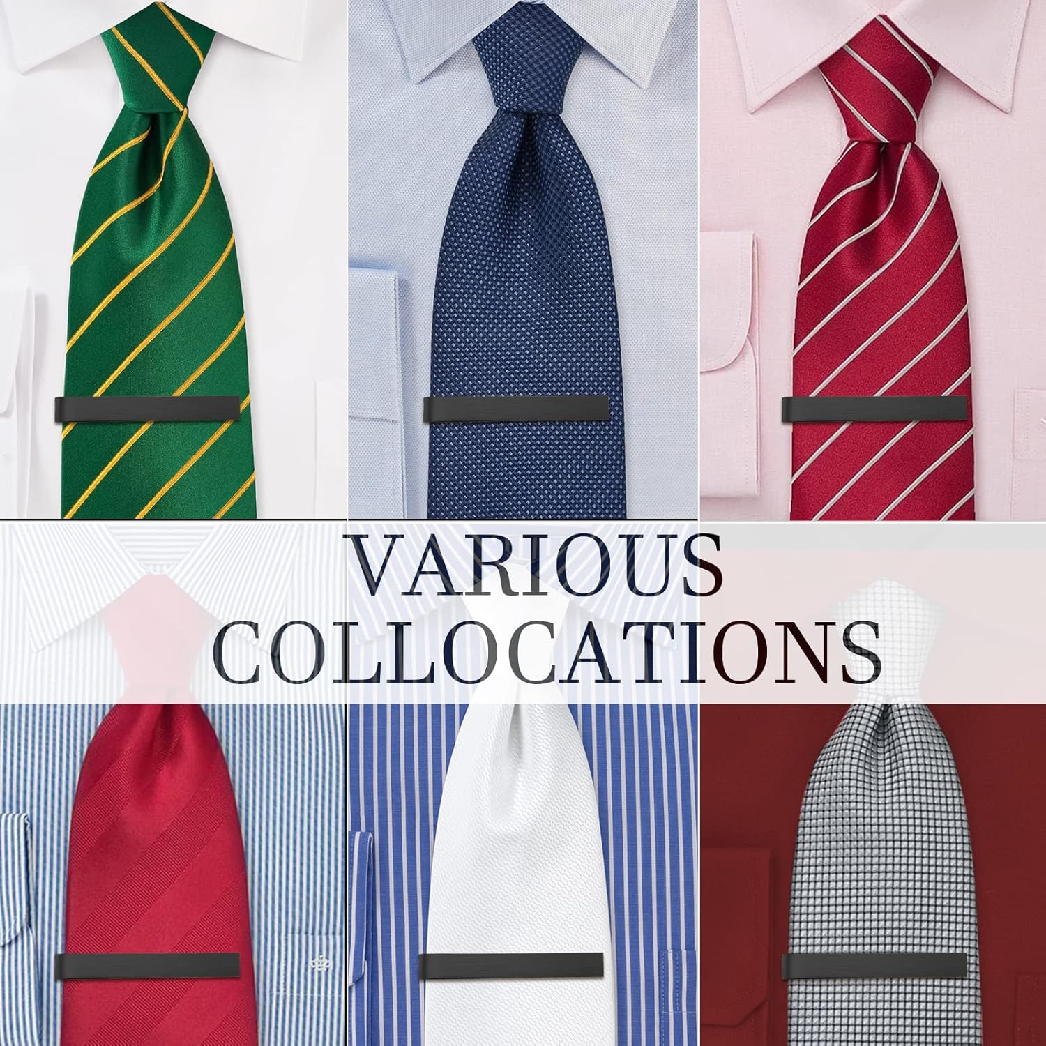 Skinny Tie Clip Bar Set, 2 Inc - Tie Bar Clip のレビューと価格
