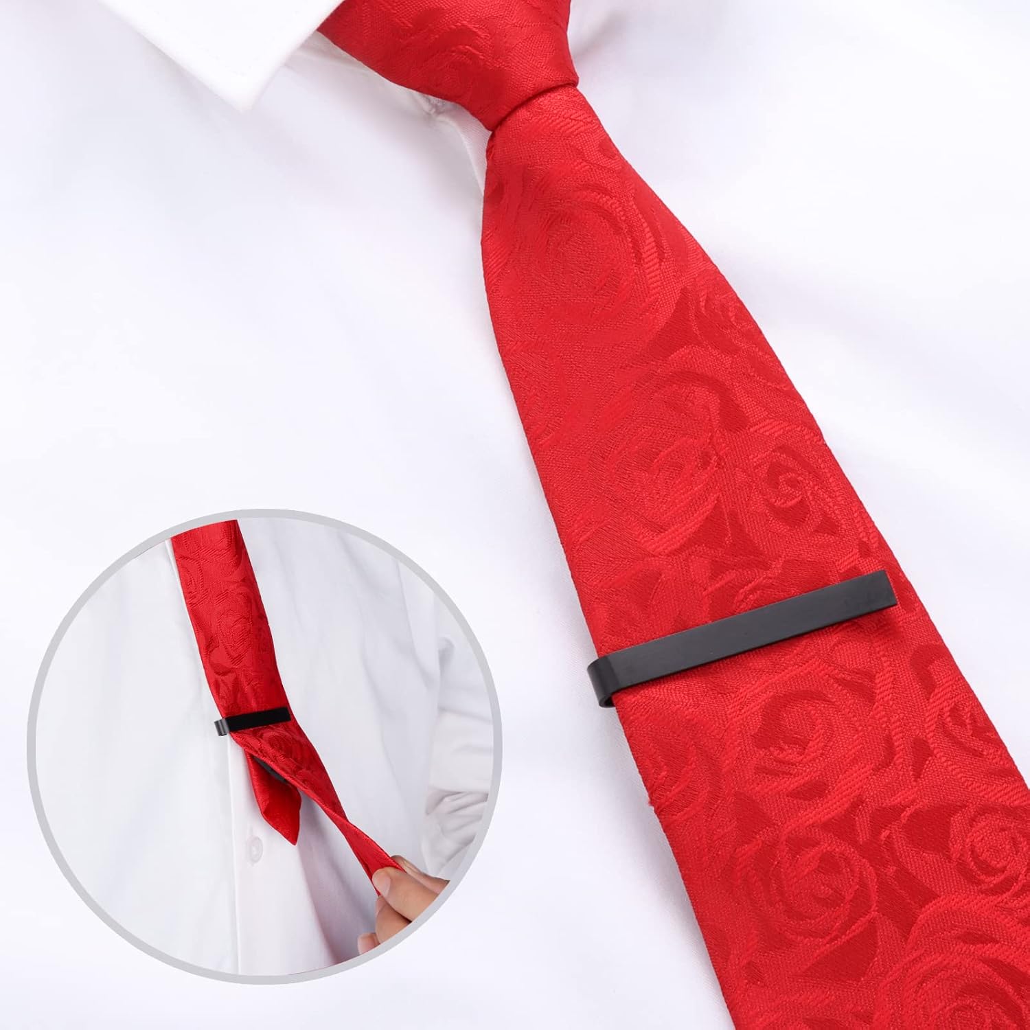 Skinny Tie Clip Bar Set, 2 Inc - Tie Bar Clip のレビューと価格