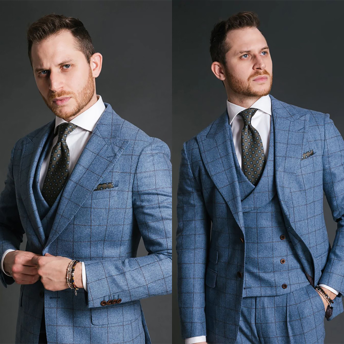 Blue Vintage Men Suit Tailor-M - Men Formal Wear Pants のレビューと価格