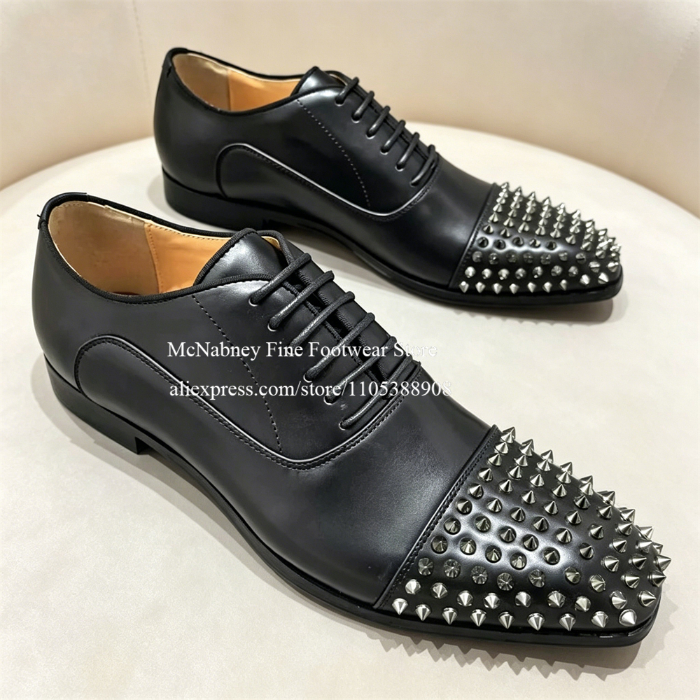 Spike Studs Leather Dress Shoe - Men Formal Wear Dress のレビューと価格