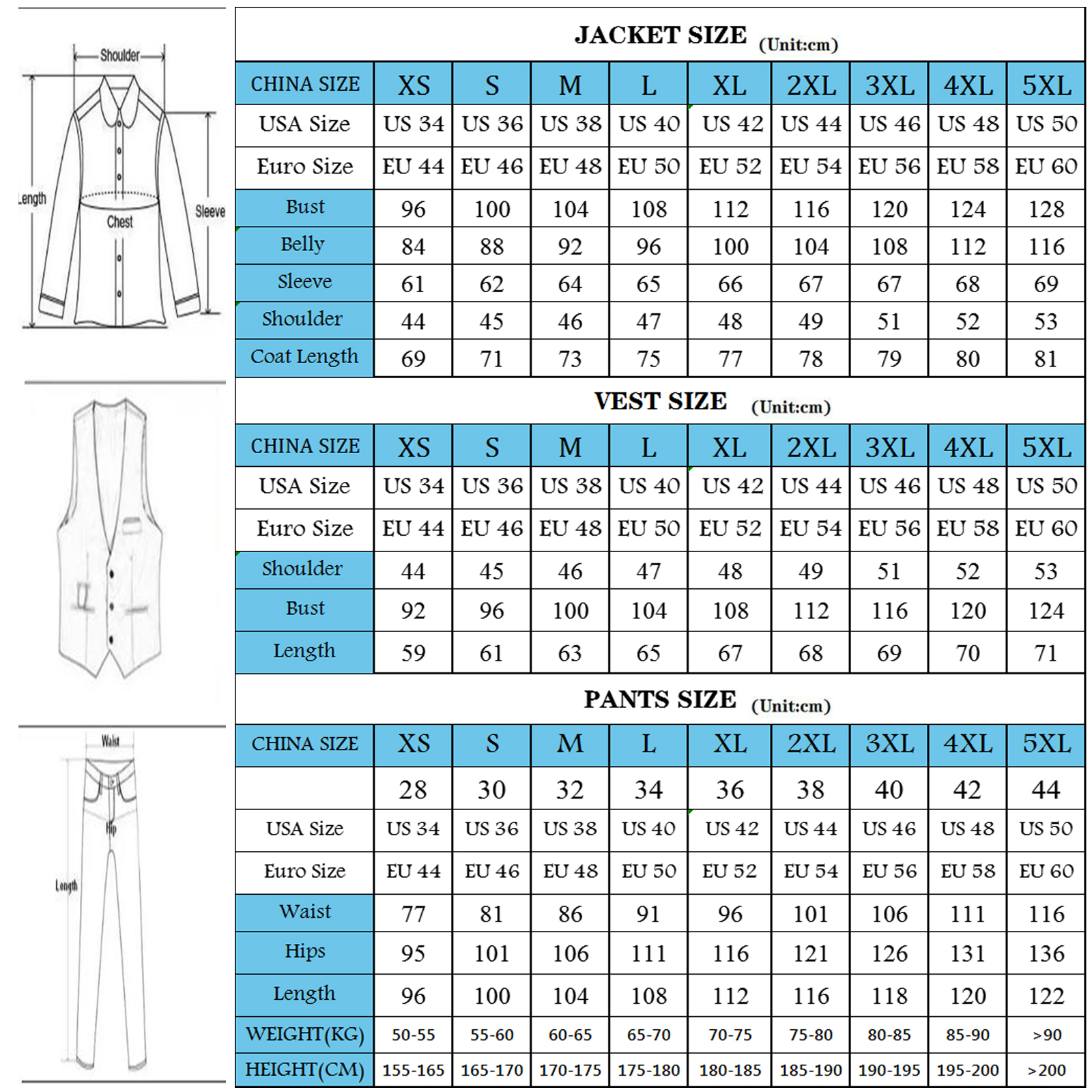 Customized 3 Pieces Suits Men  - Men Formal Wear Pants のレビューと価格