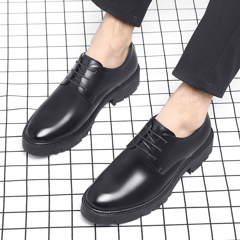 Mens Black Leather Lace Up Dre - Men Formal Wear Dress のレビューと価格