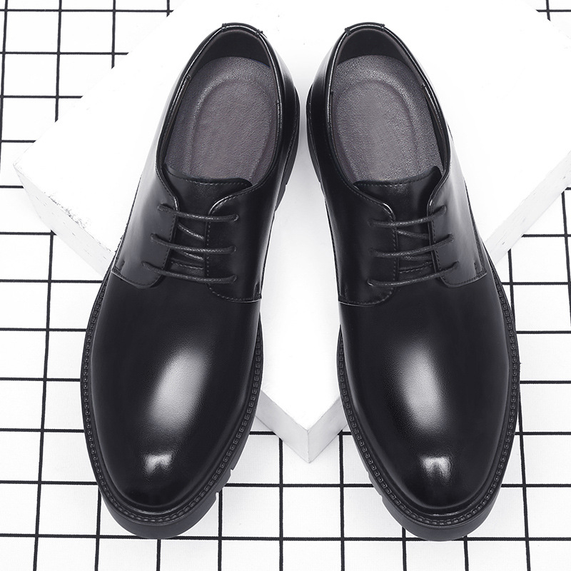 Mens Black Leather Lace Up Dre - Men Formal Wear Dress のレビューと価格