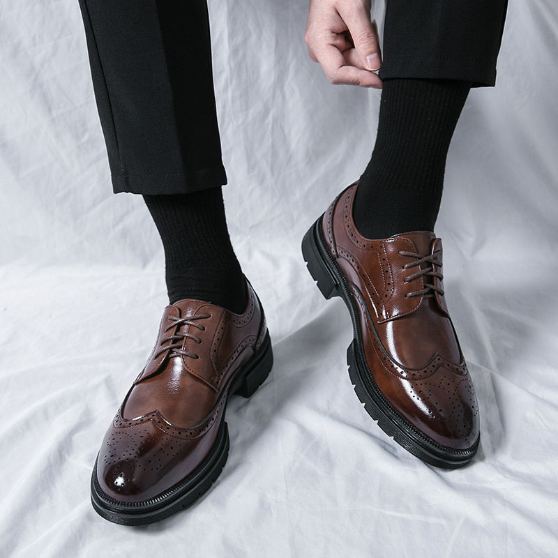 Men Brogue 5/8/10CM Platform H - Men Formal Wear Dress のレビューと価格